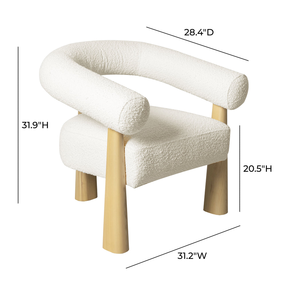 Spara Performance Boucle Accent Chair dimensions