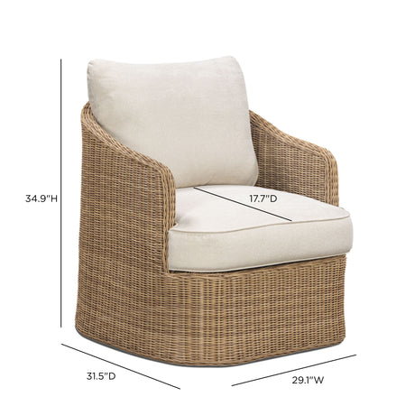 Axel Boucle Outdoor Accent Chair - View 8