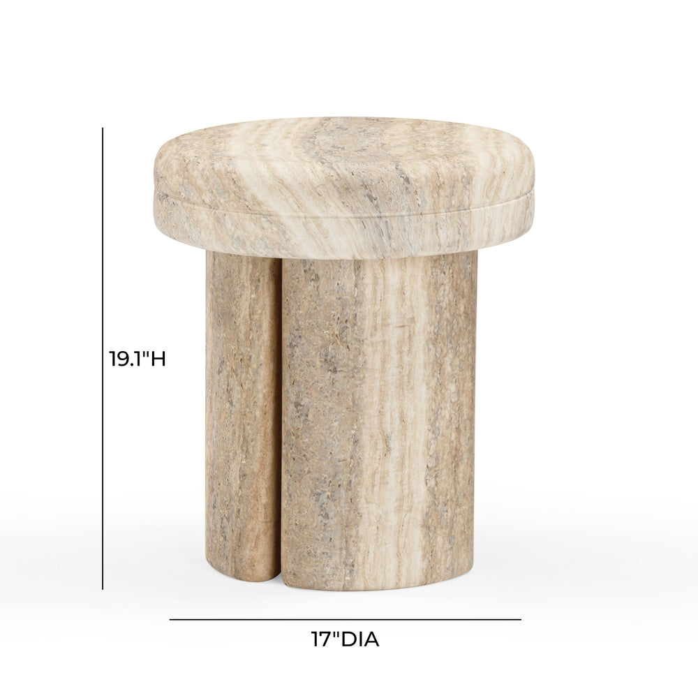 Sheila Textured Concrete Indoor / Outdoor Side Table dimensions