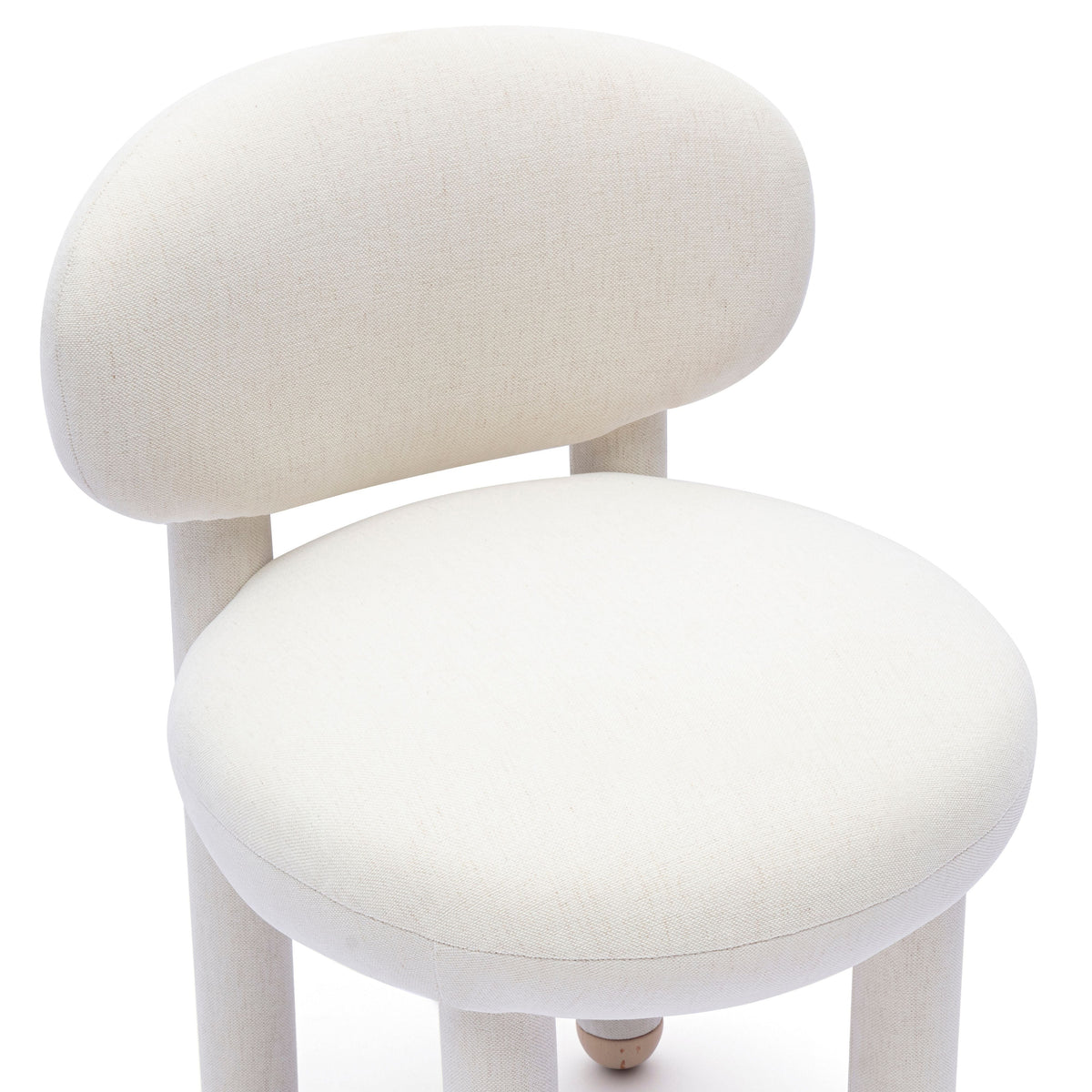 Manu Performance Fabric Side Chair angled perspective highlighting robust leg geometry