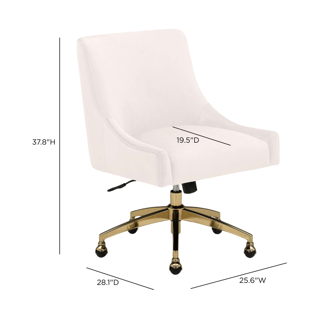 Beatrix Performance Velvet Office Swivel Chair - View 12