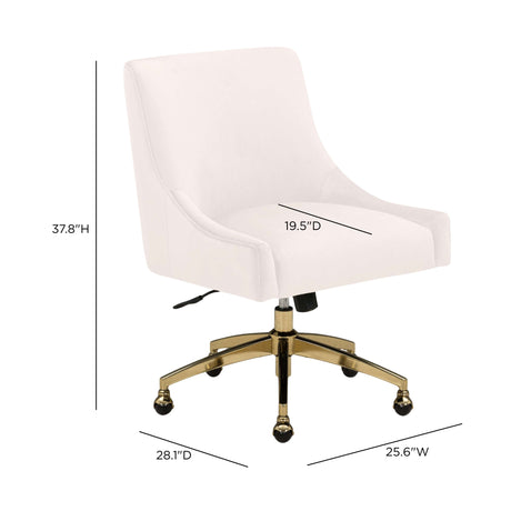 Beatrix Performance Velvet Office Swivel Chair - View 12