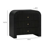 Hump 38-Inch Arched 3-Drawer Chest placed in modern master bedroom suite