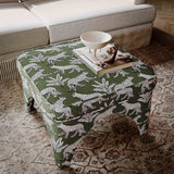 Raji Leopard Performance Jacquard Ottoman - View 14