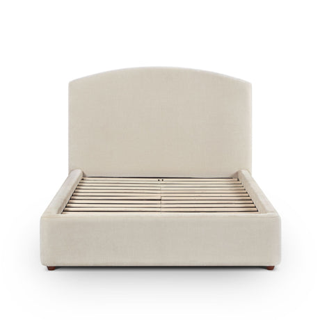 Leah 48-inch bed styled with modern bedding and neutral decorative pillows