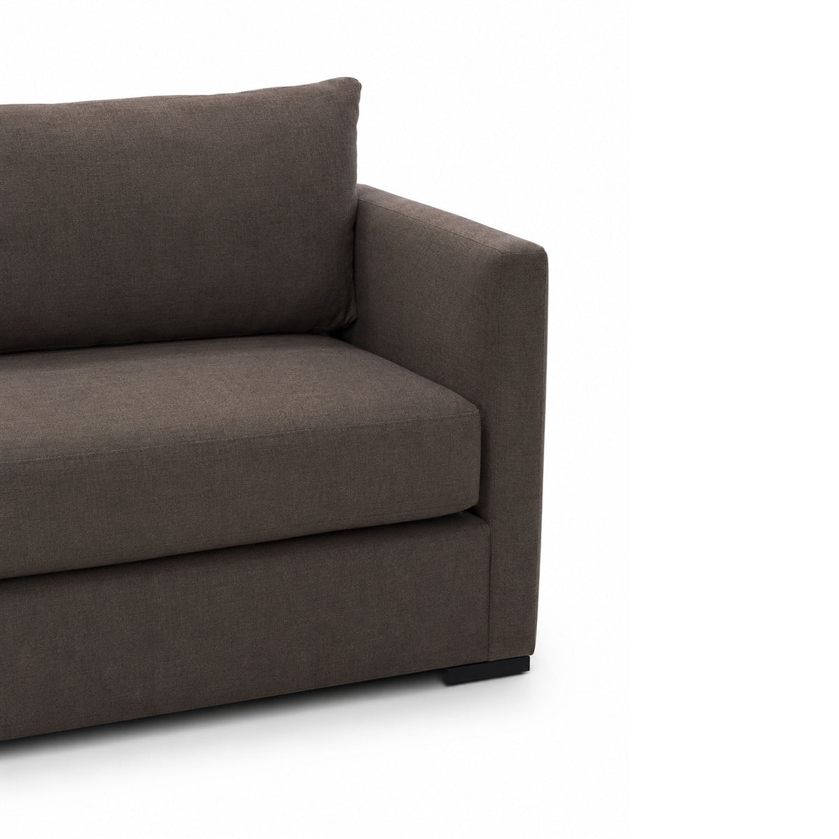 Portsmouth 85 Inch Sofa close up of textured weave fabric upholstery and precise stitching