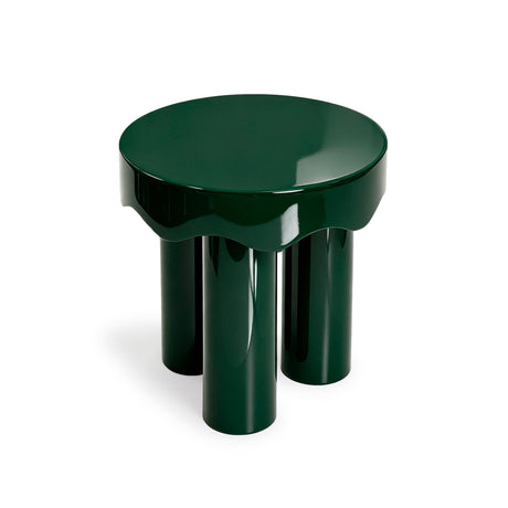 Casper High Gloss Nesting Side Table Set in rich burgundy finish option