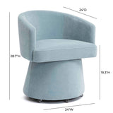 Kristen Rolling Desk Chair in Pink side profile perspective