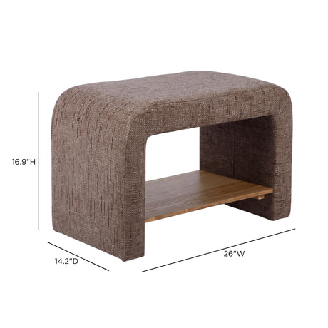 FOAK Alvie contemporary chenille side table in a modern interior setting