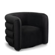 Curves Performance Velvet Swivel Accent Chair - View 2