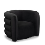 Curves Performance Velvet Swivel Accent Chair - View 1