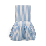 Gertrude Striped Performance Linen Skirted Dining Chair - View 2