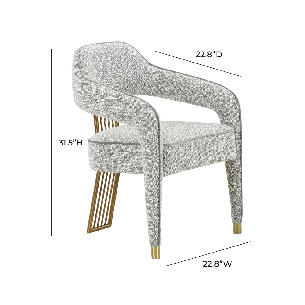 Corralis Performance Boucle Dining Chair dimensions