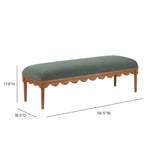 Oodle 56.5" Performance Vegan Mohair Bench - View 30