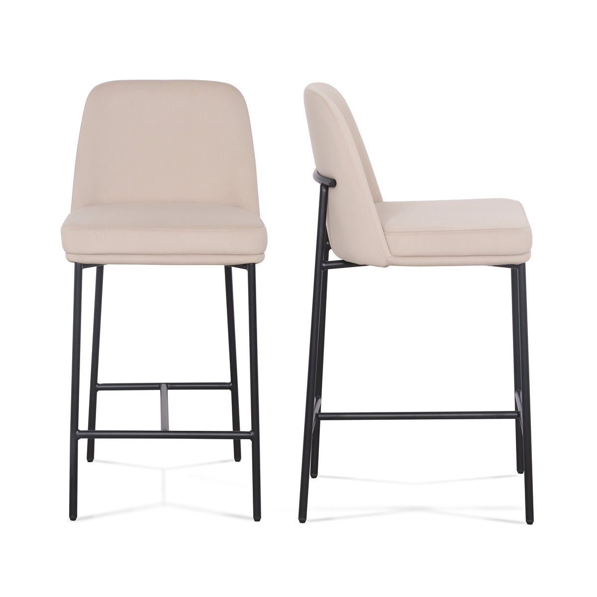 Sydney Performance Velvet Counter Stool Set of 2 - View 9