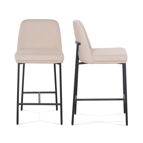 Sydney Performance Velvet Counter Stool Set of 2 - View 9