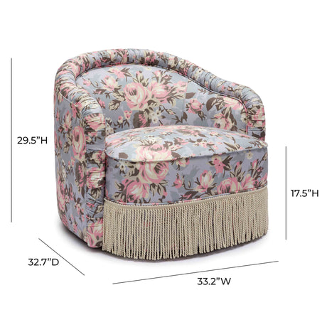 Pamela Tasseled Lounge Accent Chair - View 20