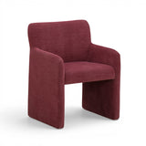 Crawley performance linen chenille chair base construction and grounded footprint