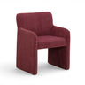 Crawley performance linen chenille chair base construction and grounded footprint