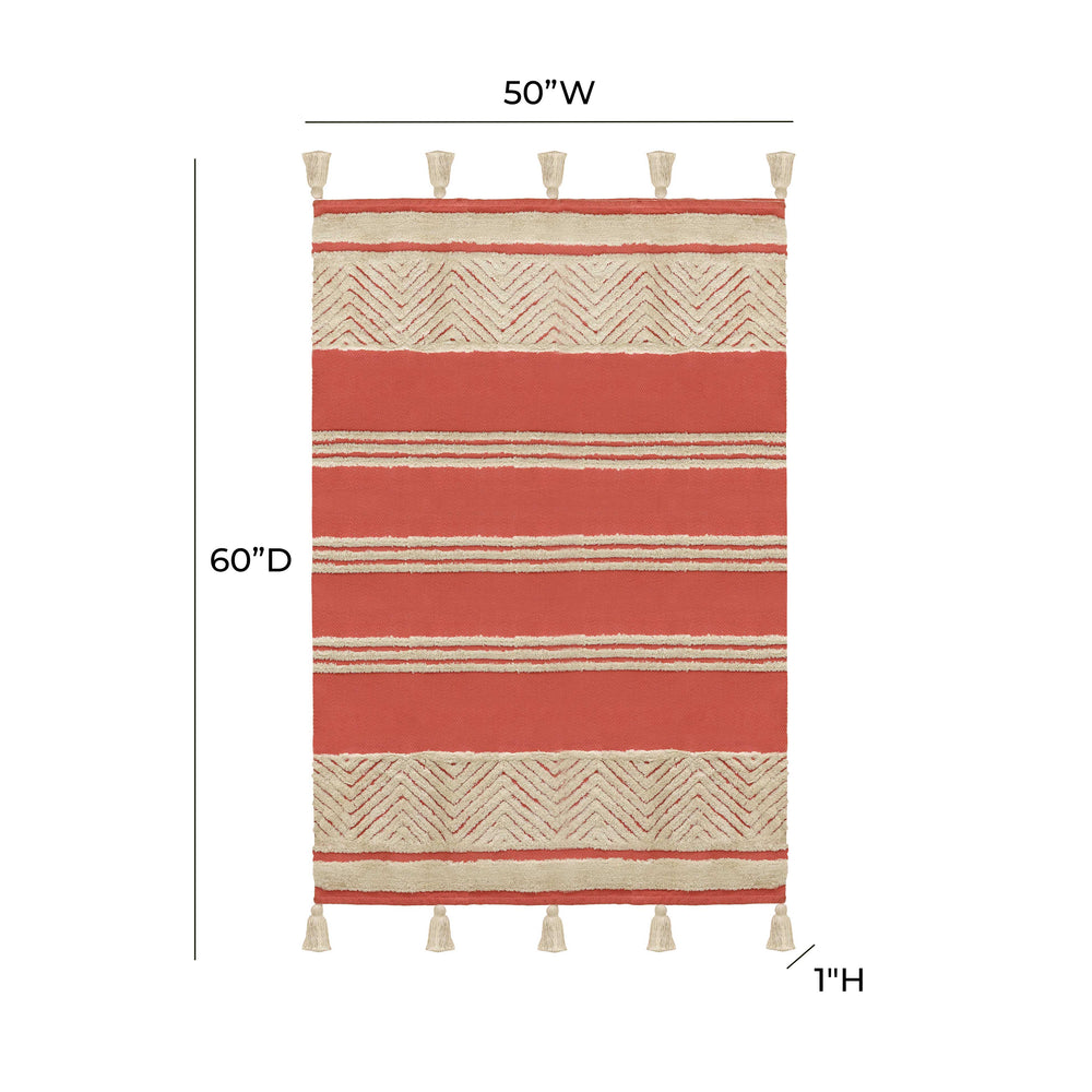 Jassey Throw with White Accented Woven Design - Soft Cozy 50" x 60" Decorative Throw dimensions