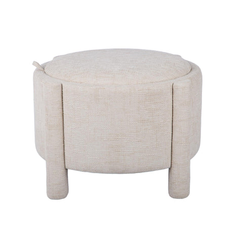 Bellamy Railroad Chenille Storage Stool with Reversible Tray Top angled profile