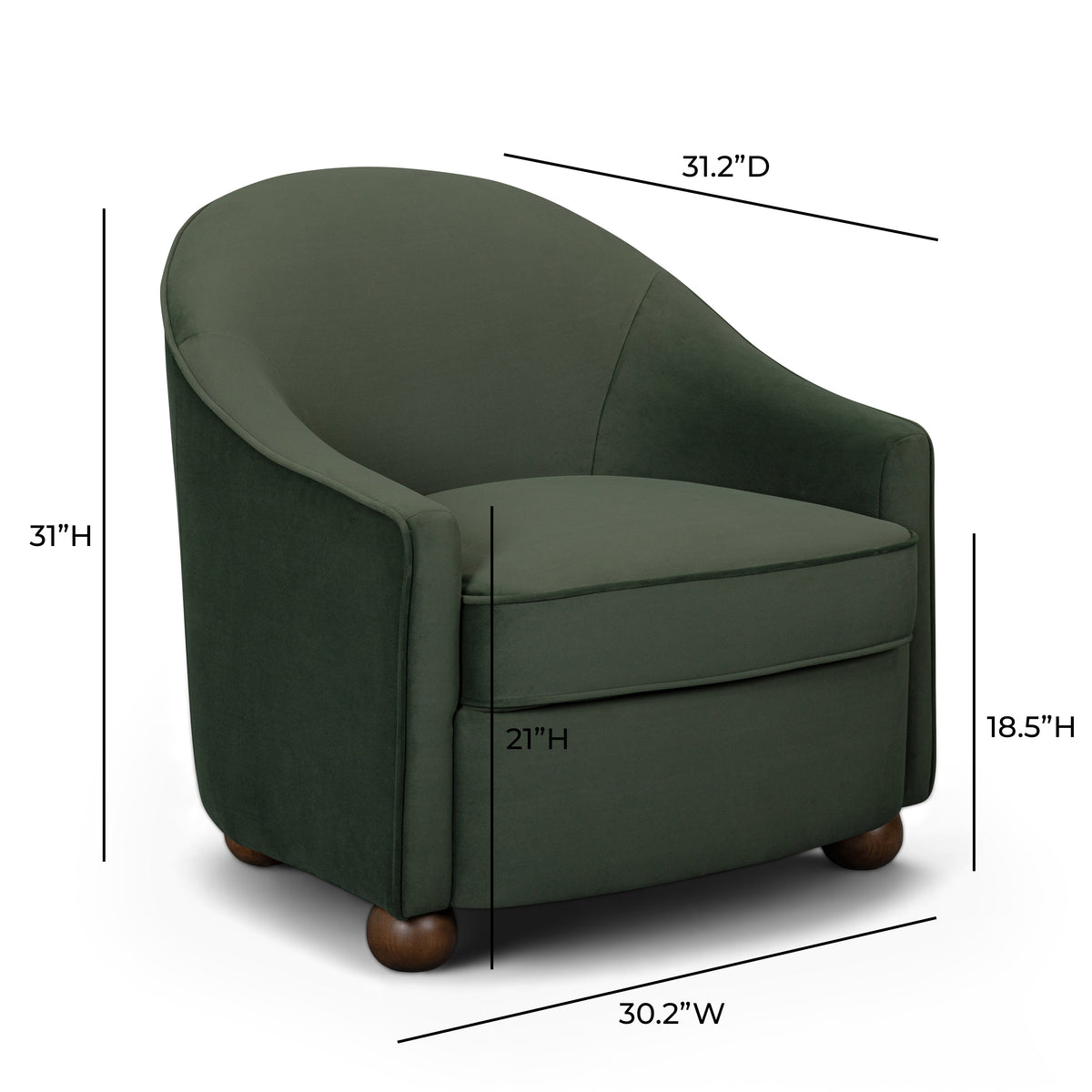 Cettie Performance Velvet Accent Chair - View 14