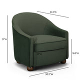Cettie Performance Velvet Accent Chair - View 14