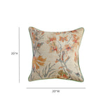 Taman 20" Natural Cotton Throw Pillow - View 20