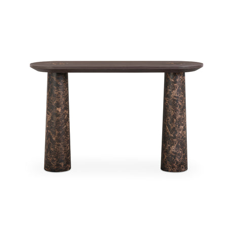 Braya 50" Faux Emperador Marble Console Table - View 1