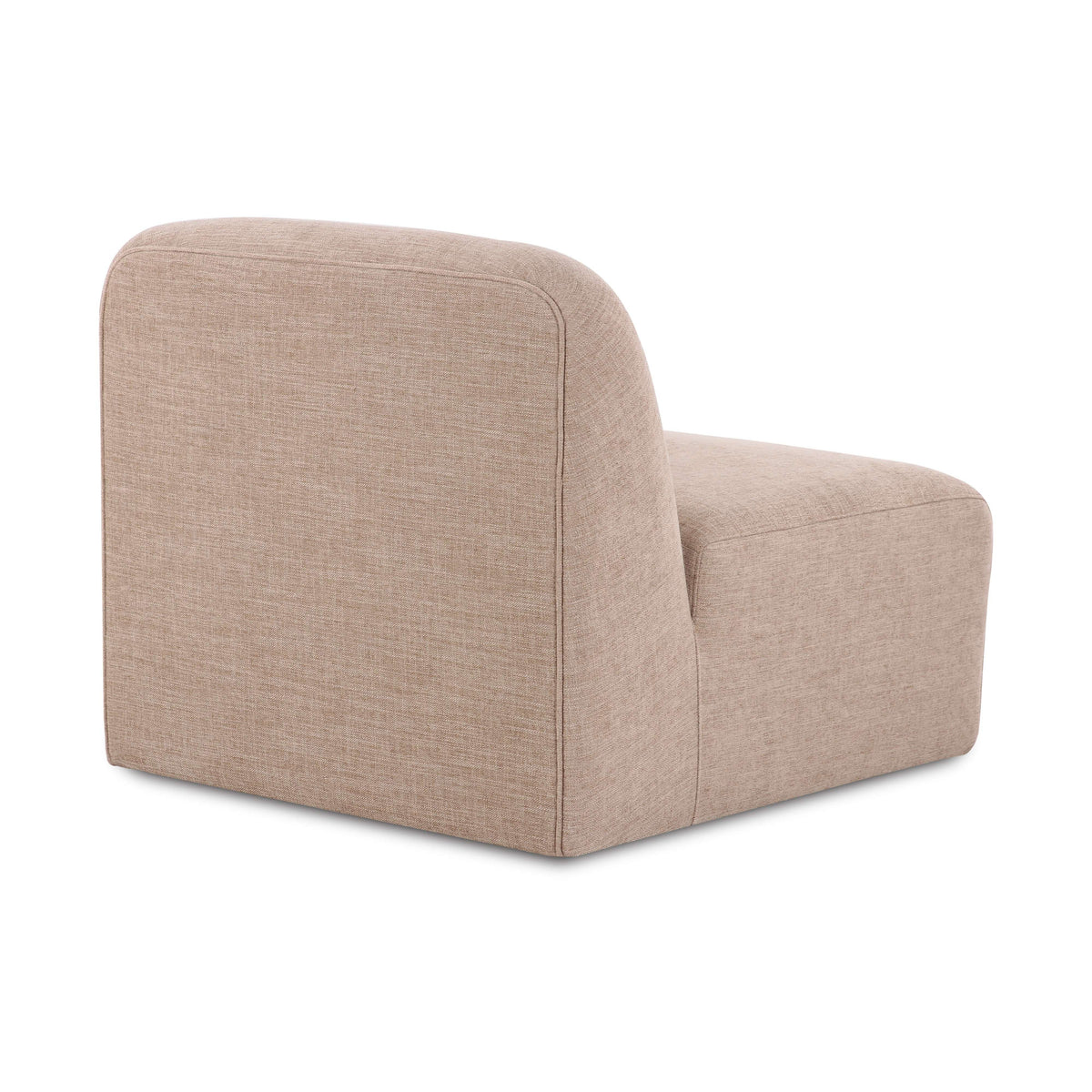 Gorge modular armless chair rear angle view showing low profile structure
