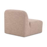 Gorge modular armless chair rear angle view showing low profile structure