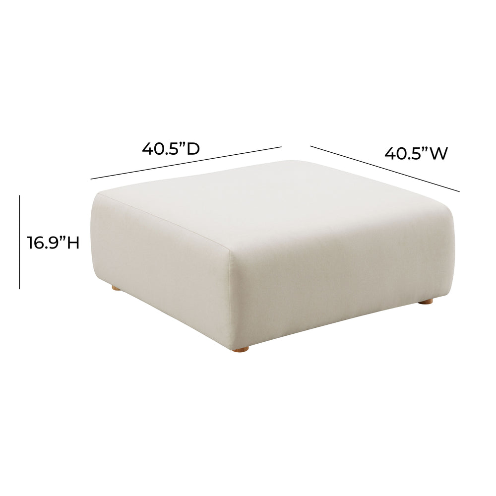 Hangover Cream Performance Linen Ottoman dimensions
