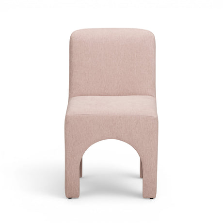 Tomlin Performance Chenille Dining Chair in Tan three-quarter angle
