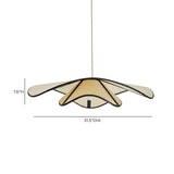 Underside perspective of the Chapeau Du Matin fabric ceiling lamp with mounting hardware