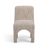 Detail of reinforced double-stitched seams along curved chair edges