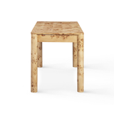 Berri 60" Natural Burl 3-Drawer Work Desk - View 4