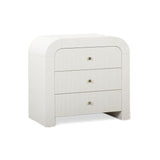 Hump 38-Inch Arched 3-Drawer Bedside Chest angled three-quarter perspective