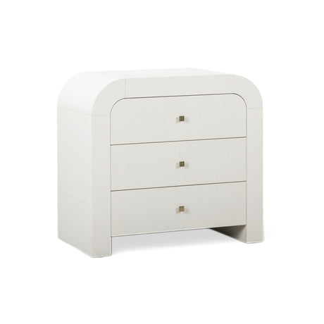 Hump 38-Inch Arched 3-Drawer Bedside Chest angled three-quarter perspective