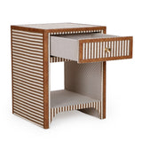 Kora 18" Cotton Jute 1-Drawer Contract-Grade Nightstand - View 9