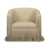 Shag Me Performance Vegan Leather Swivel Accent Chair - View 3