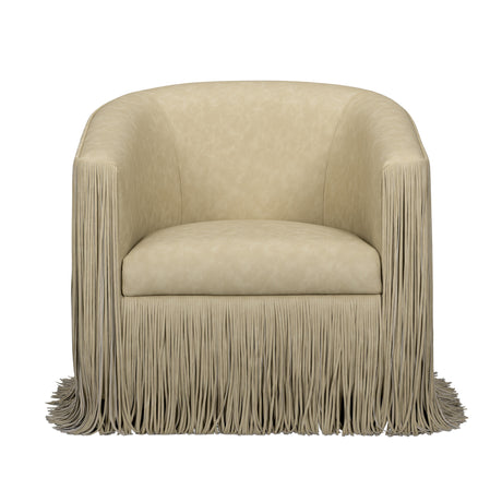 Shag Me Performance Vegan Leather Swivel Accent Chair - View 3