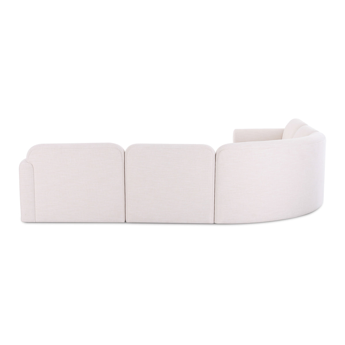 Modular corner sectional configured in an L-shape setup in a contemporary living room