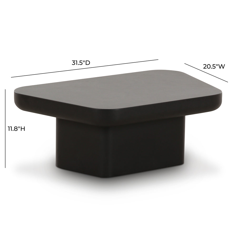 Yoko Black Coffee Table (31.5"-38.6") dimensions