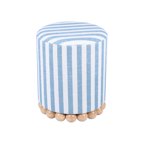 Dex round ottoman isolated against clean backdrop