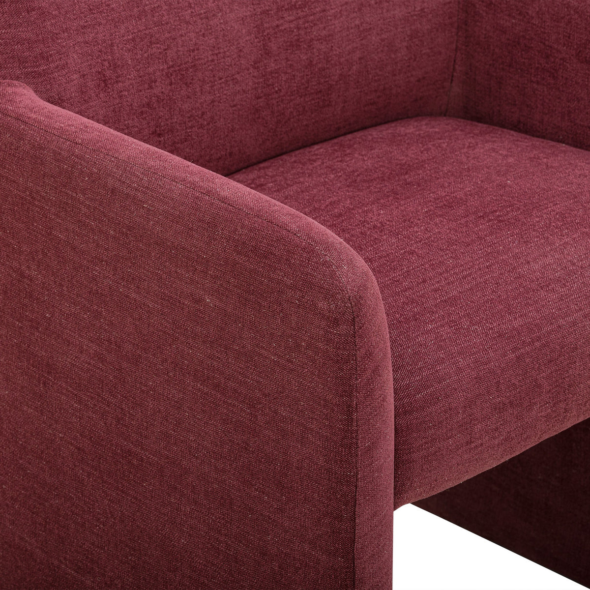 Crawley performance chenille chair in bone finish against neutral wall backdrop