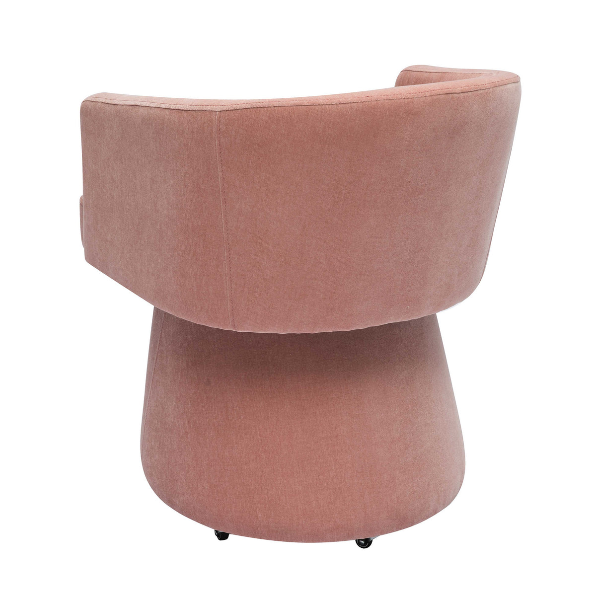 Kristen Rolling Desk Chair in Off-White chenille upholstery detail