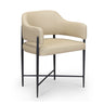 Sezanne contract grade vegan leather dining chair in taupe front profile