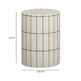 Tatiana round concrete table in ochre finish front view