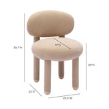 Manu Performance Fabric Side Chair base detail demonstrating sturdy stance