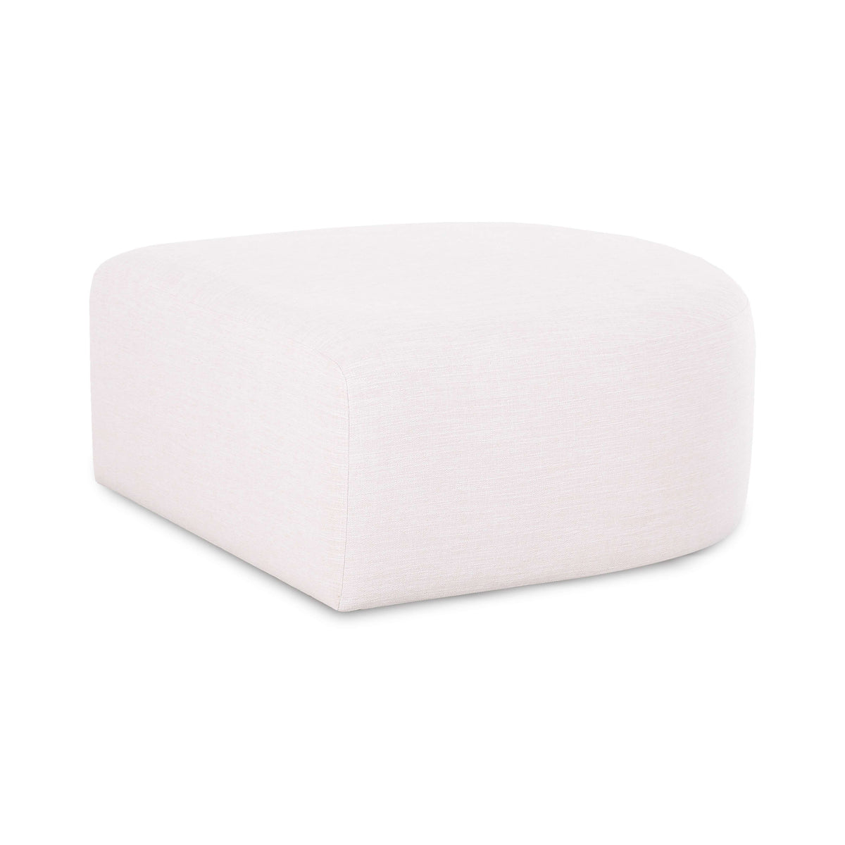 Top-down view of the Gorge contemporary modular ottoman showing firm foam cushion